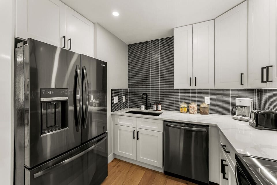 Beautifully updated kitchen with bar seating