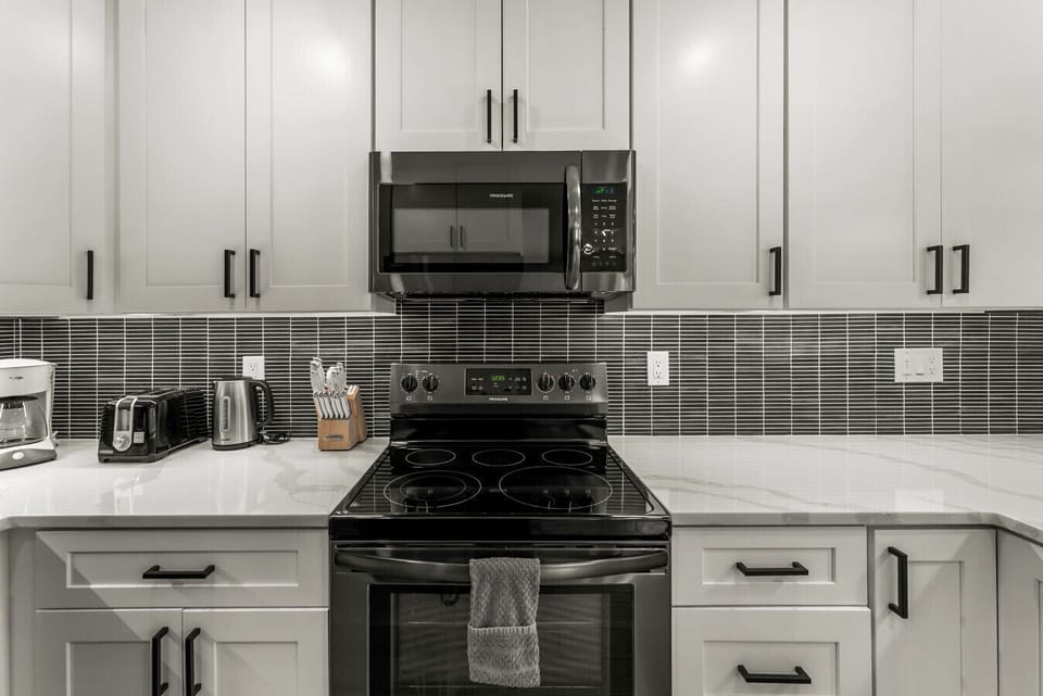 Beautifully updated kitchen with bar seating