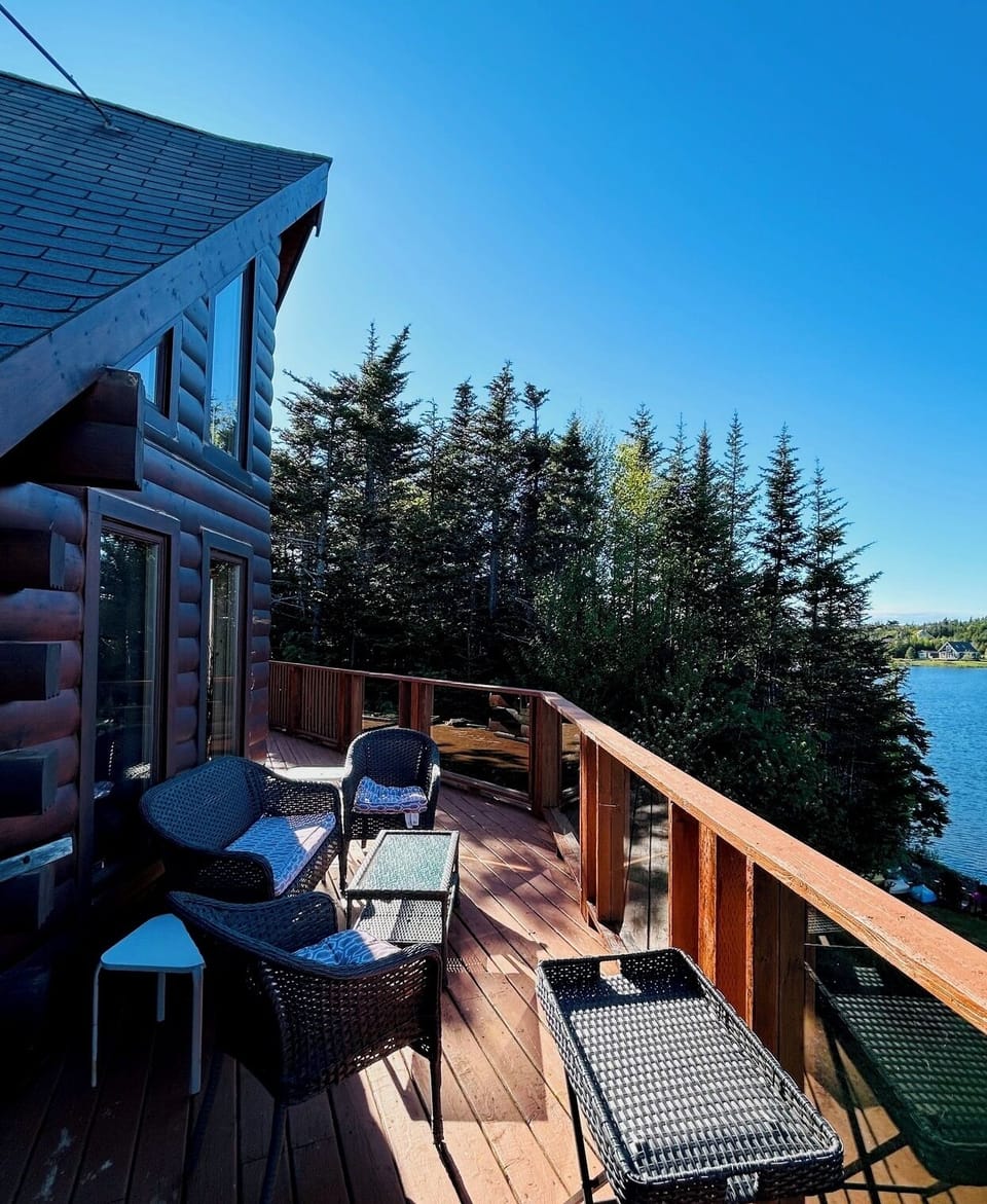 Front deck in the morning sun.