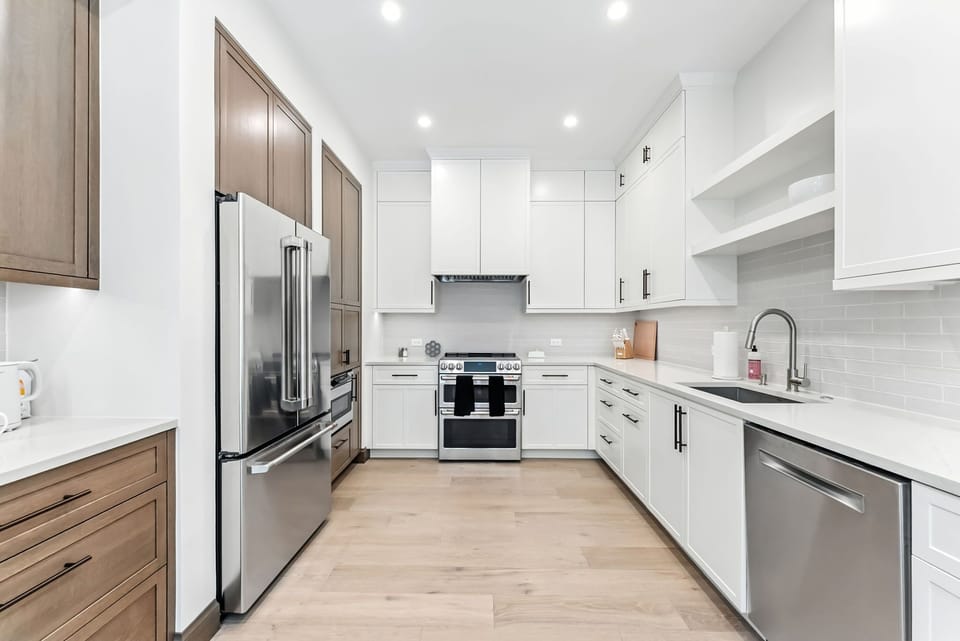 Kitchen is fully stocked with everything necessary to cook for groups up to 8. 