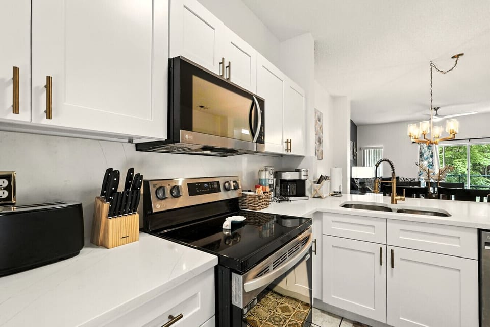 Modern kitchen with brand-new appliances and sleek design