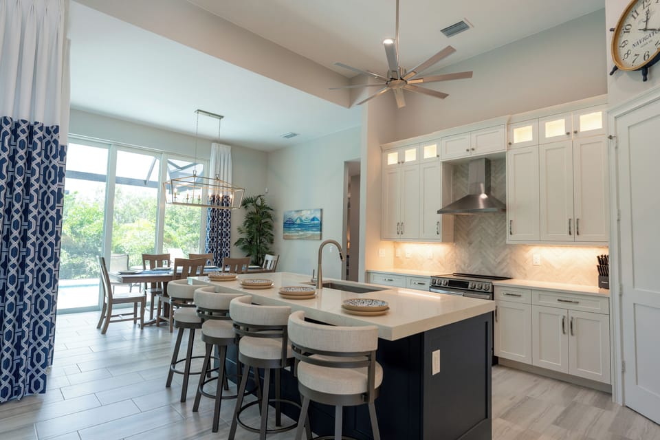 Gourmet kitchen with high-end appliances