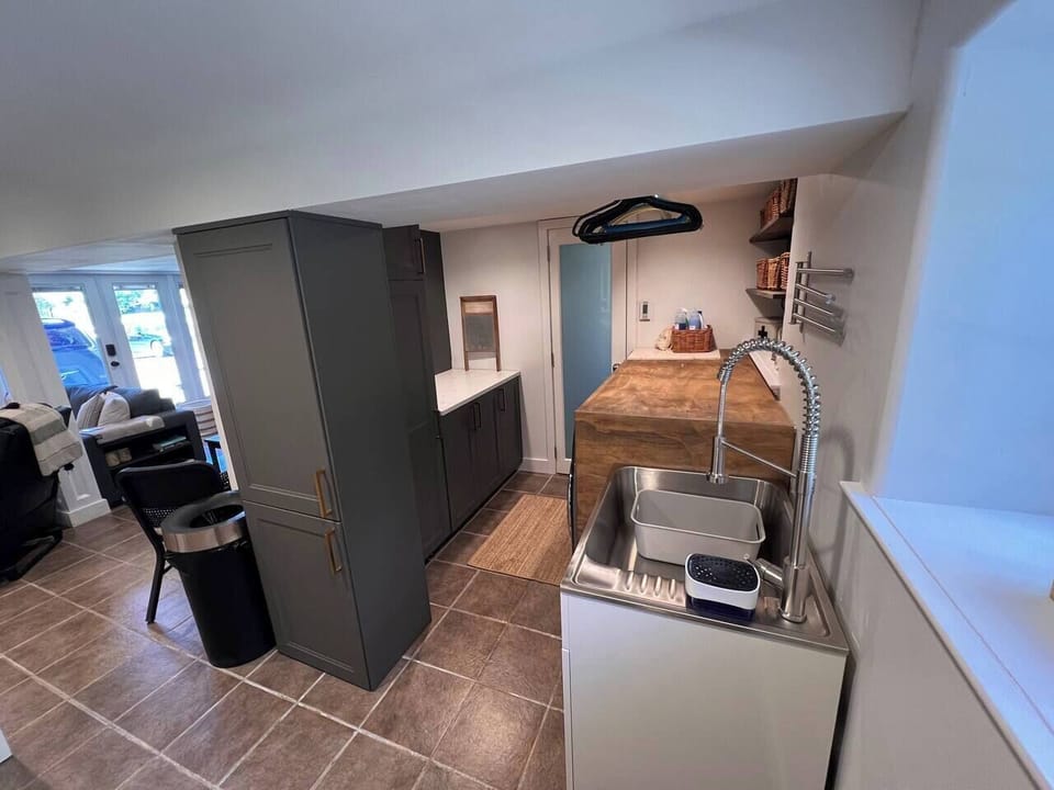 Downstairs laundry room.