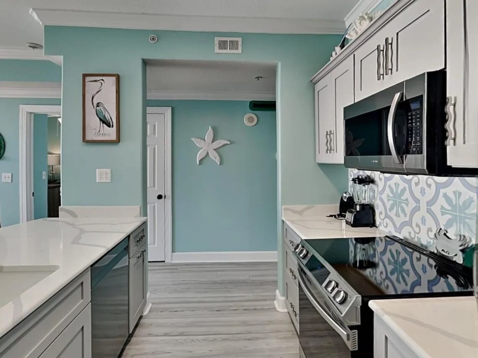 Fully stocked kitchen