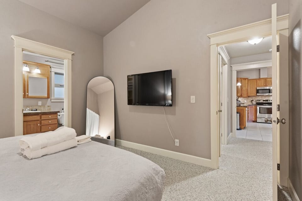 Enjoy a movie from bed on this large 60` TV - loaded with You Tube TV