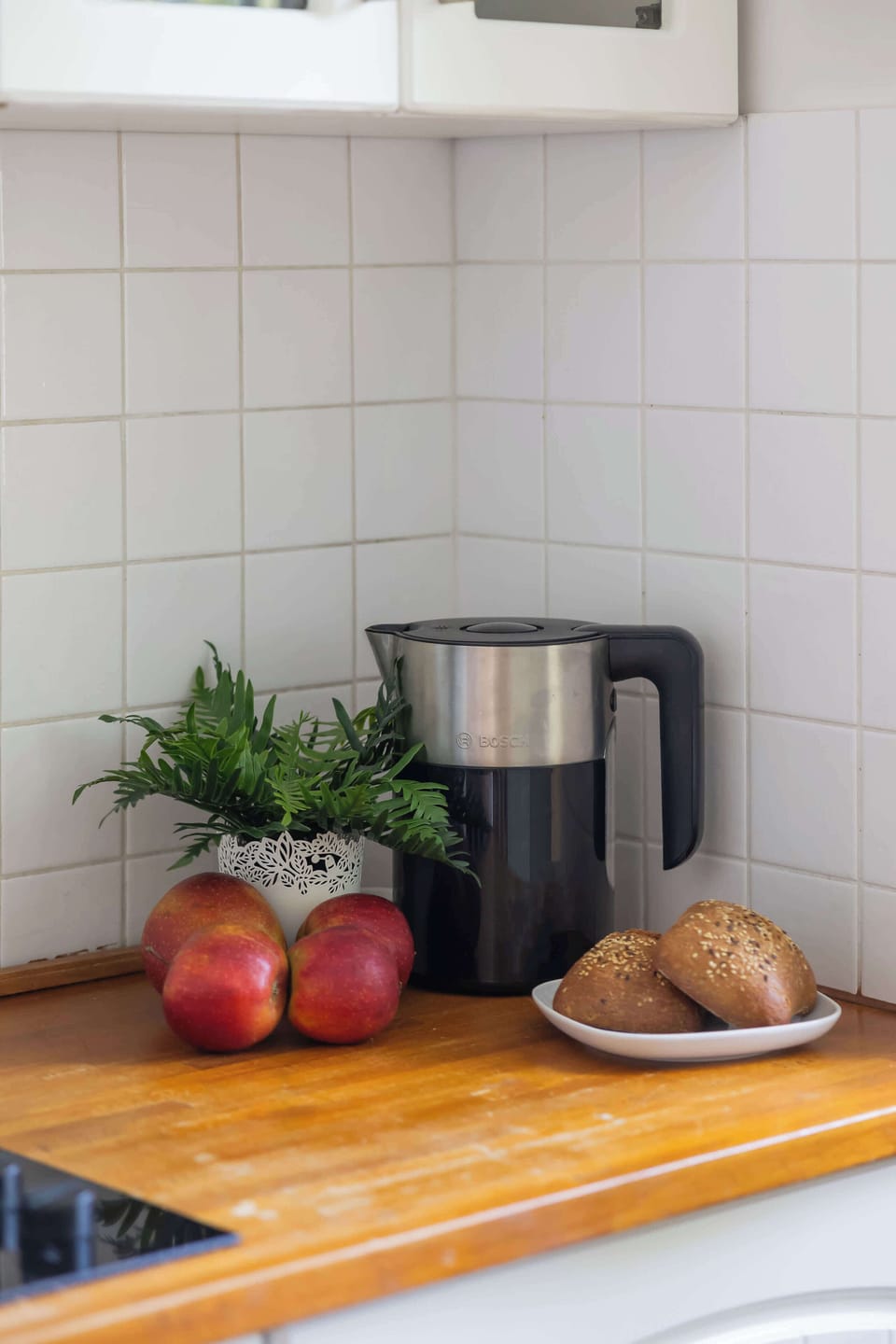 Electric kettle on the kitchen counter.