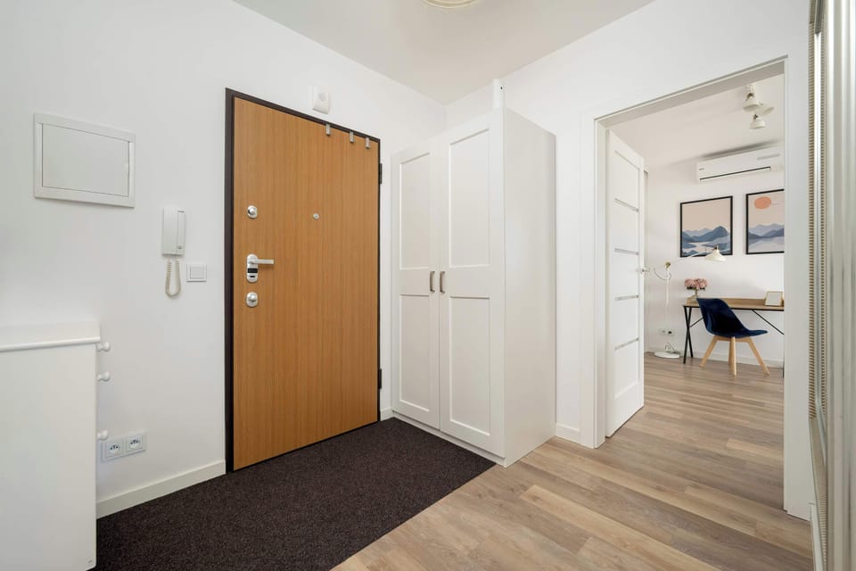 The door leading to the flat exit.
