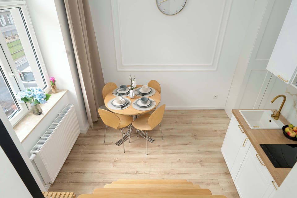 Dining area with kitchenette.