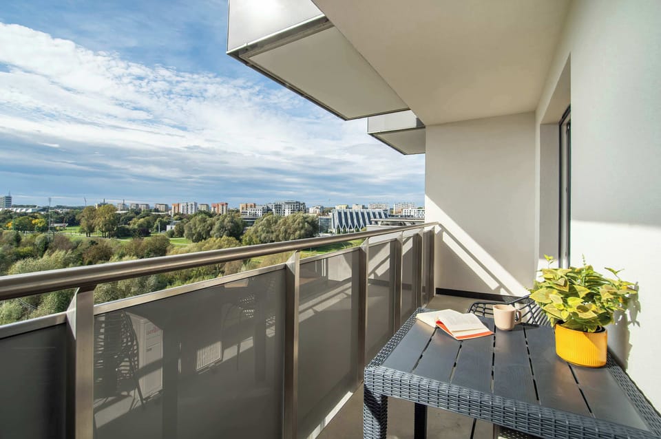 Furnished balcony.