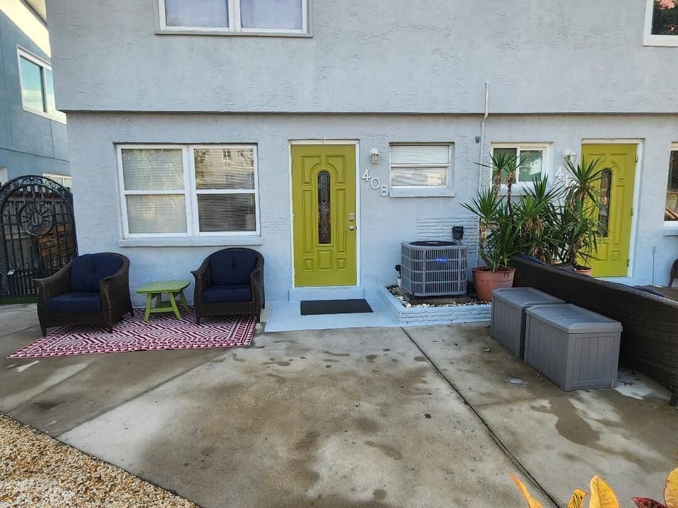 Front entrance. Free parking for 2 cars in front of townhome!