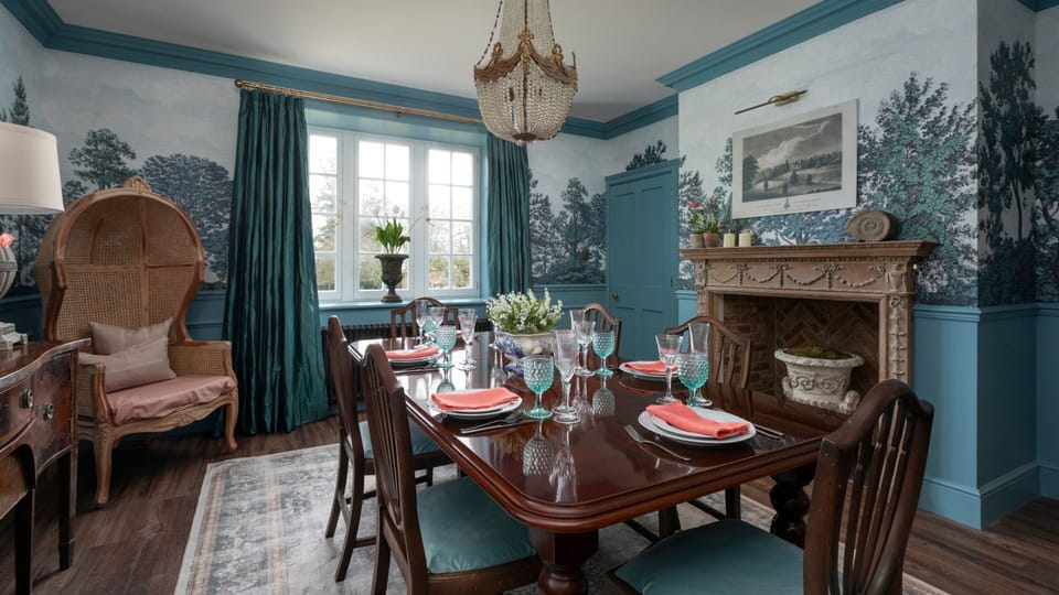 Gardener's Cottage, Twizell Estate - the atmospheric dining room