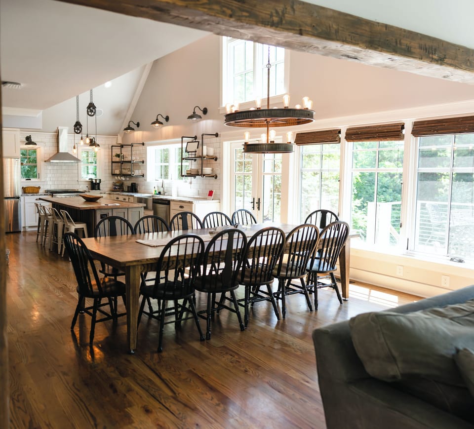 Huge kitchen/dining area