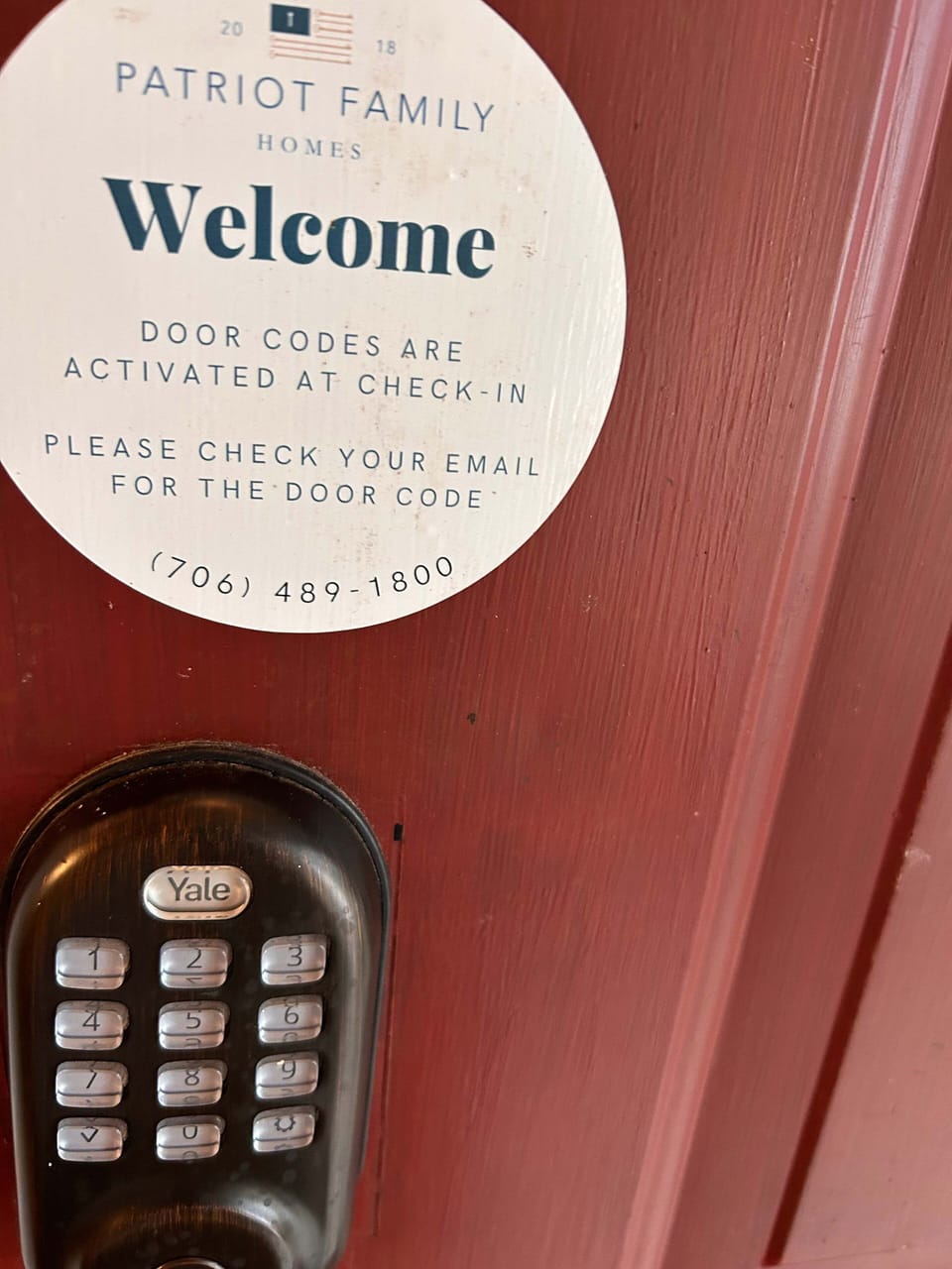 Keyless entry with keypad for easy self check-in and access.