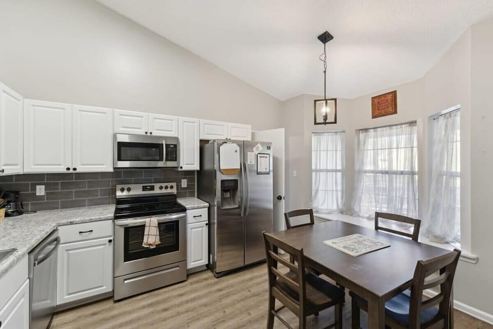 Fully equipped kitchen with everything you need for preparing meals during your stay.