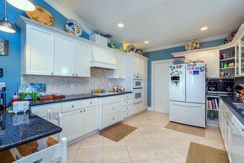 Upstairs Kitchen fully furnished with everything you need to prepare your meals