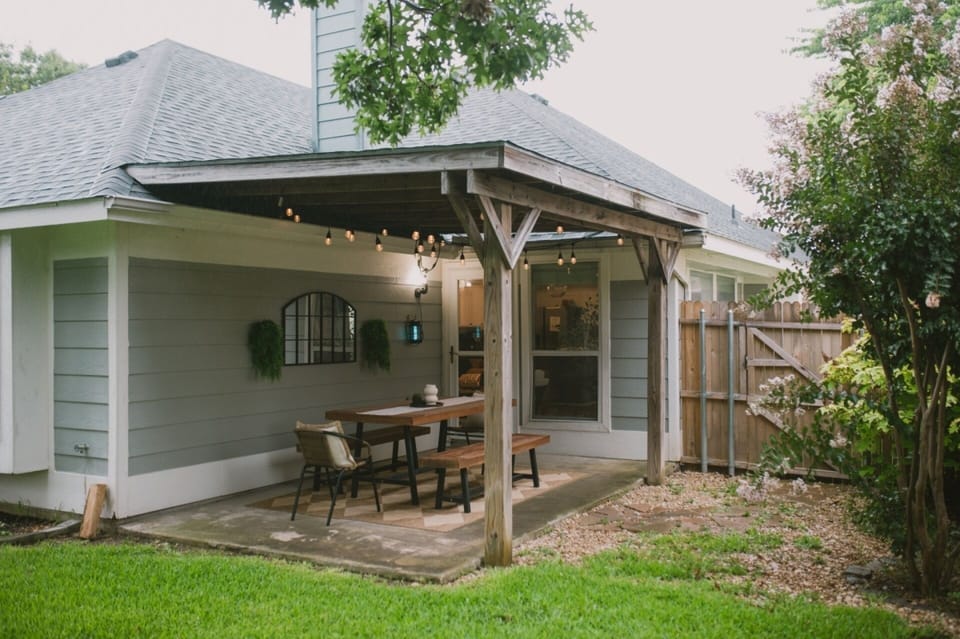 Outdoor living at its best! Relax, dine, and enjoy the ambiance of our comfortable covered patio and private backyard.