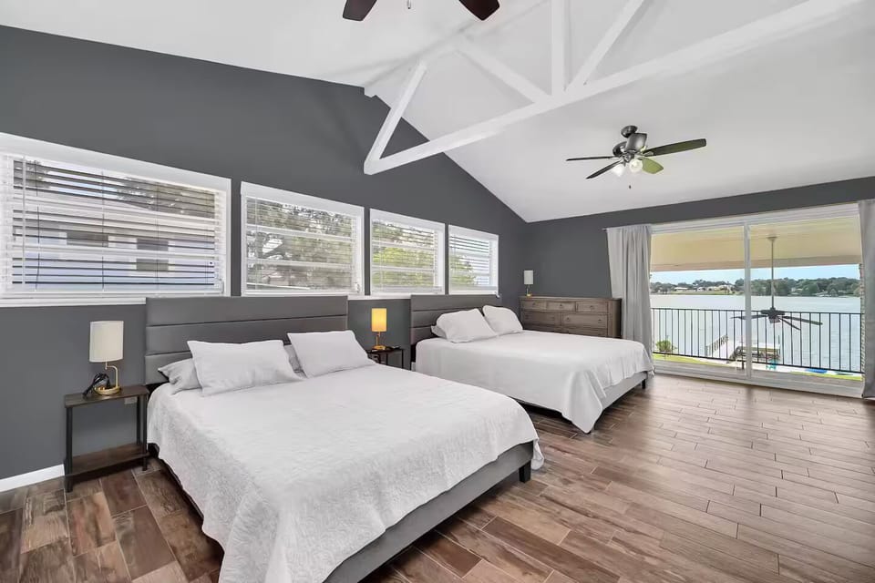 Bedroom 1 - Huge suite with King and Queen bed, ensuite bathroom, TV & balcony