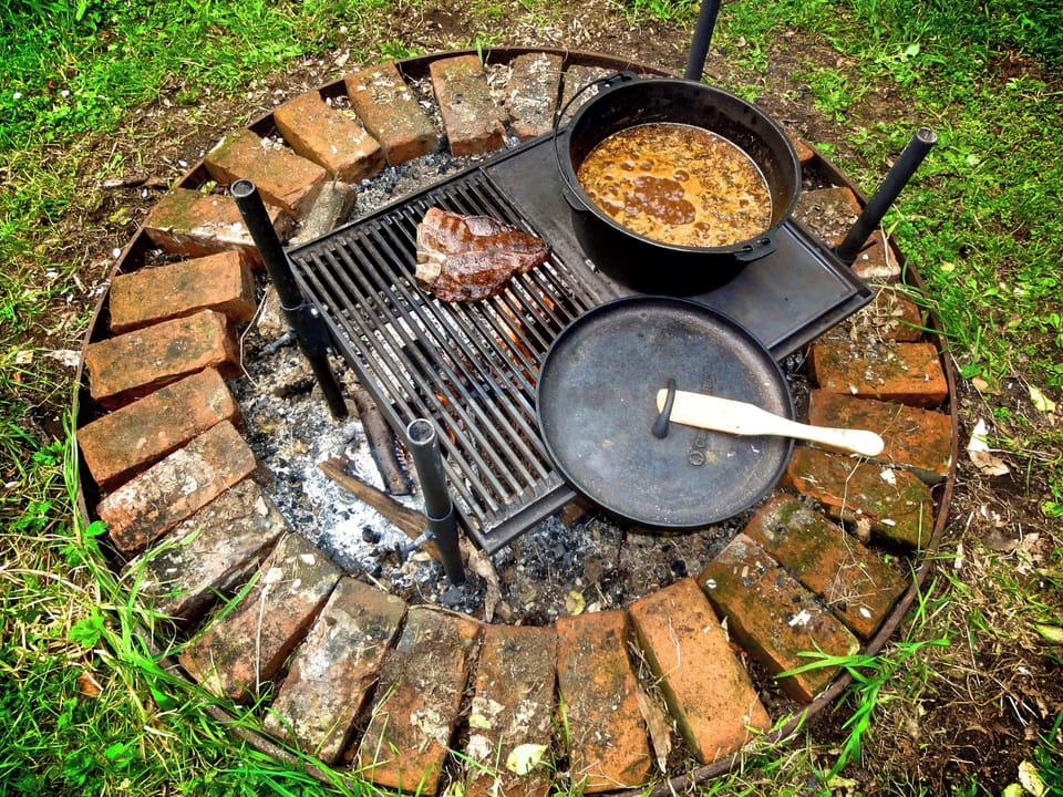 Firepit and grill