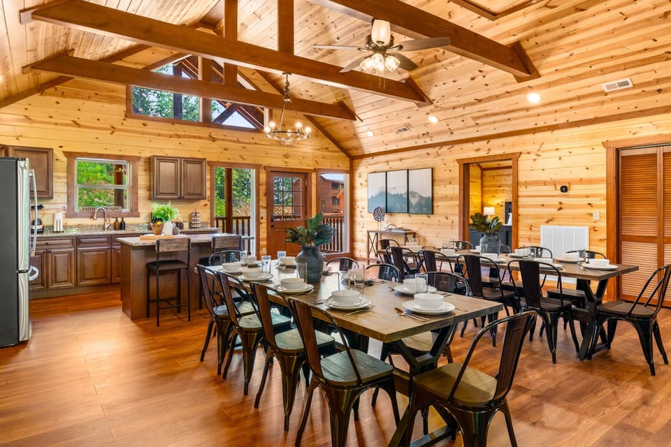 An open dining area with room for everyone at the table.