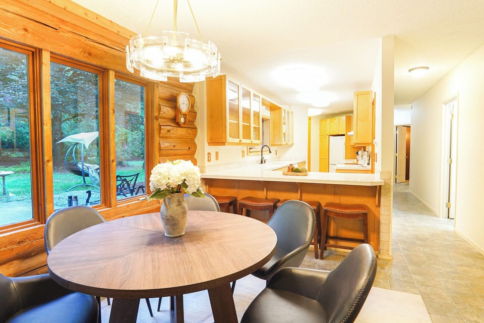 Secondary dining area across from secondary living area