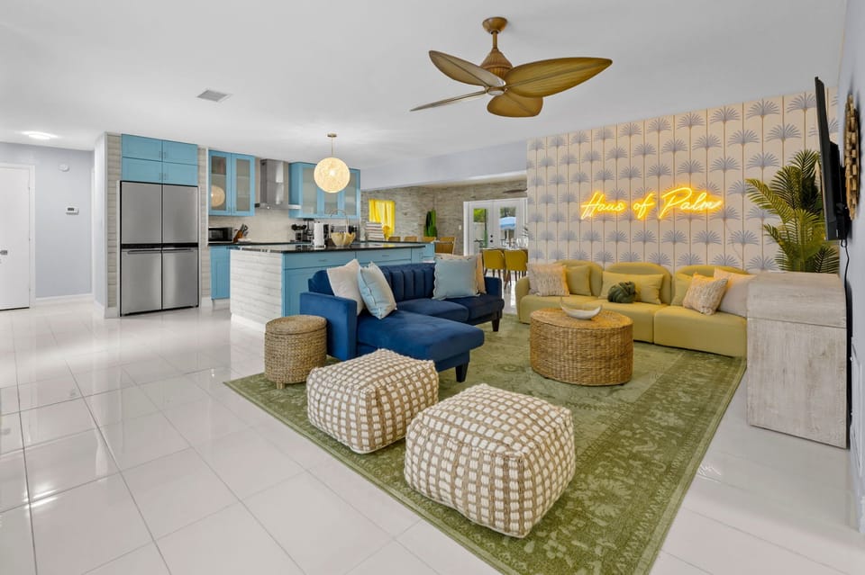 Where everyone can be together—our open floor plan seamlessly connects the living room and kitchen, so no one ever misses a moment (or a snack!).