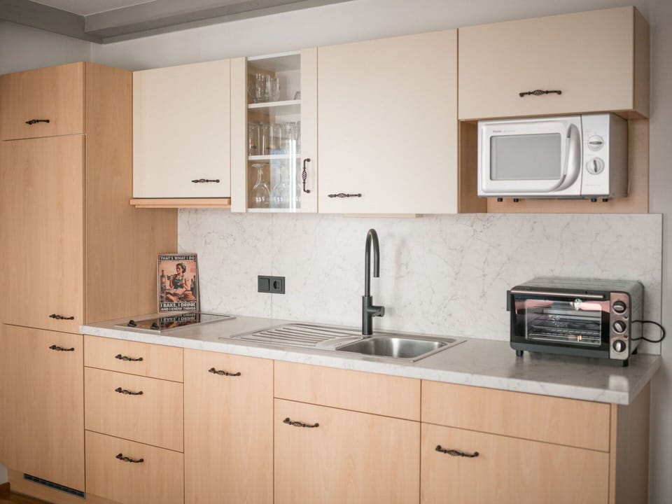 Cabinetry, Countertop, Furniture, Kitchen, Kitchen Appliance, Wood, Kitchen Sink, Sink, Plumbing Fixture, Major Appliance