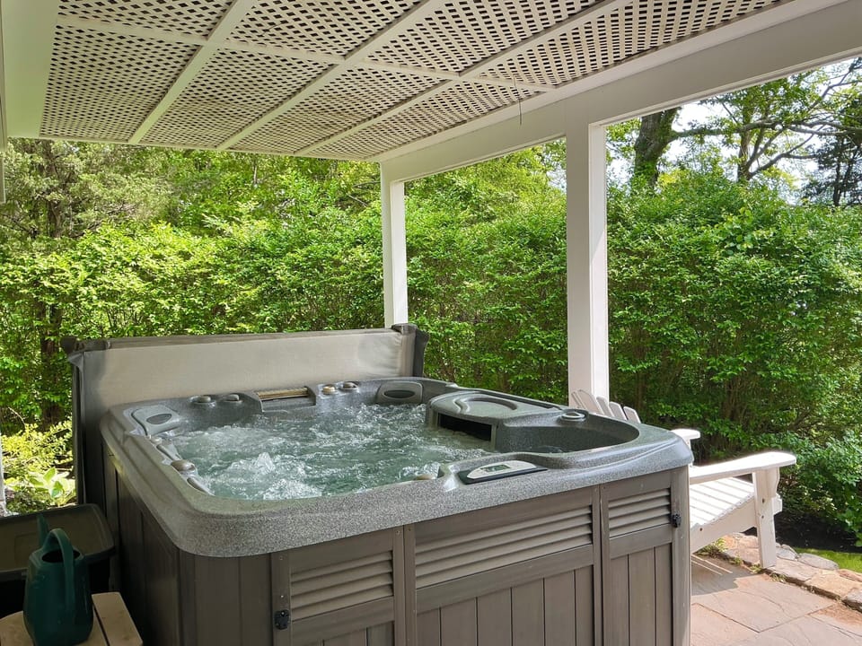 Hot tub on lower deck