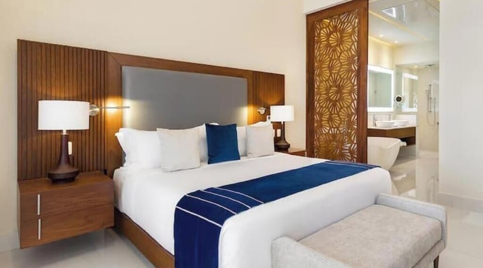 Super comfortable King size bed in master bedroom