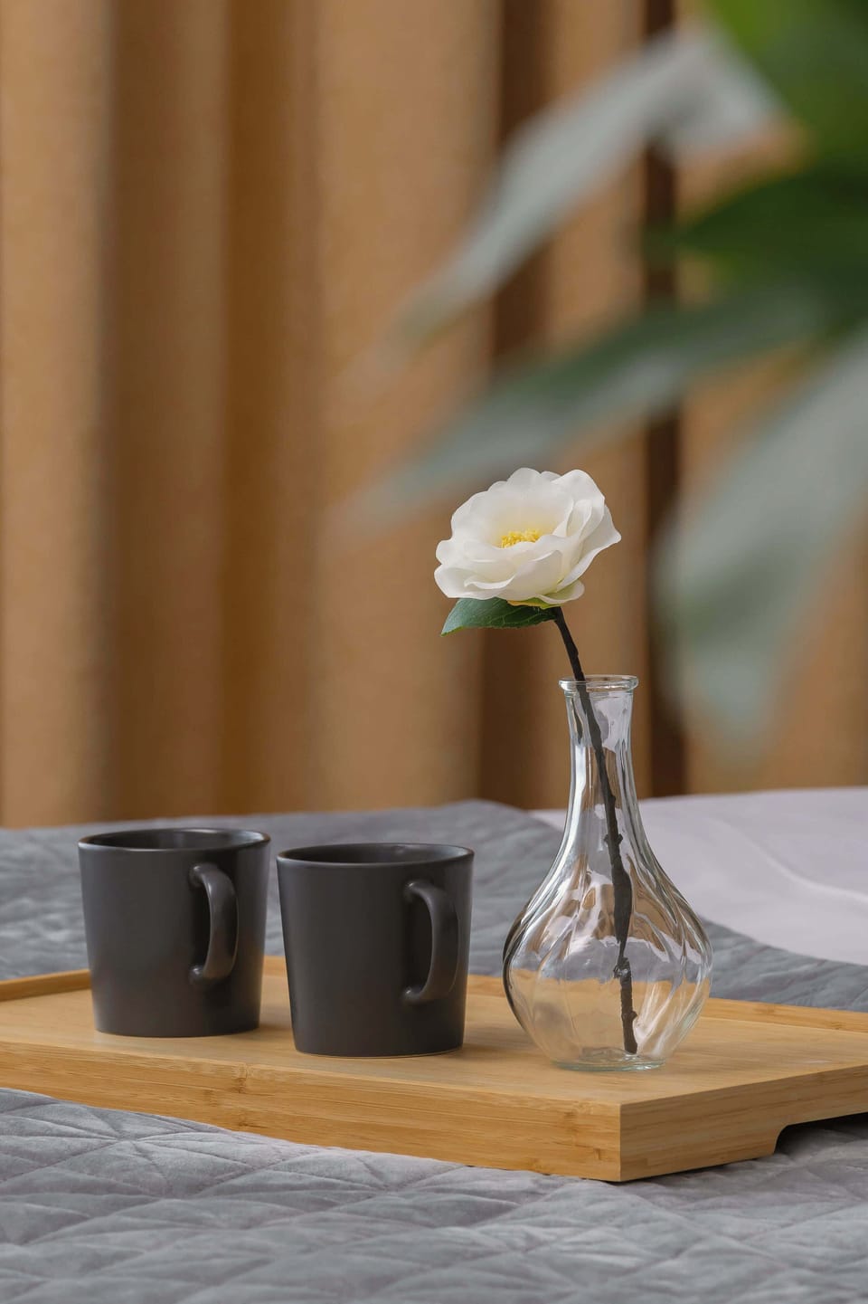 Carefully selected decorative details, which create cosy atmosphere in the bedroom.