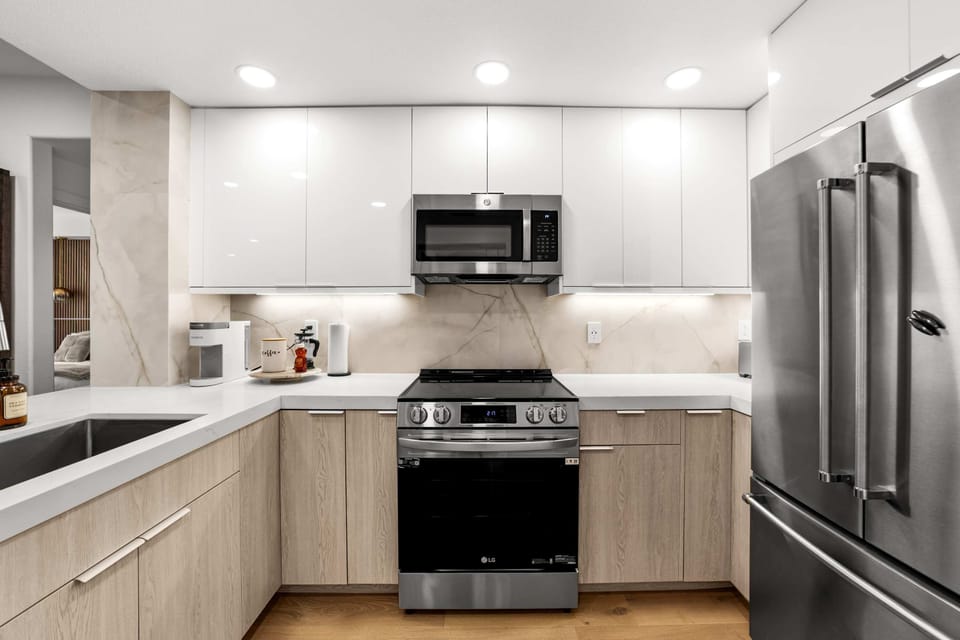 Spacious kitchen opens into the living area, ideal for cooking and connection