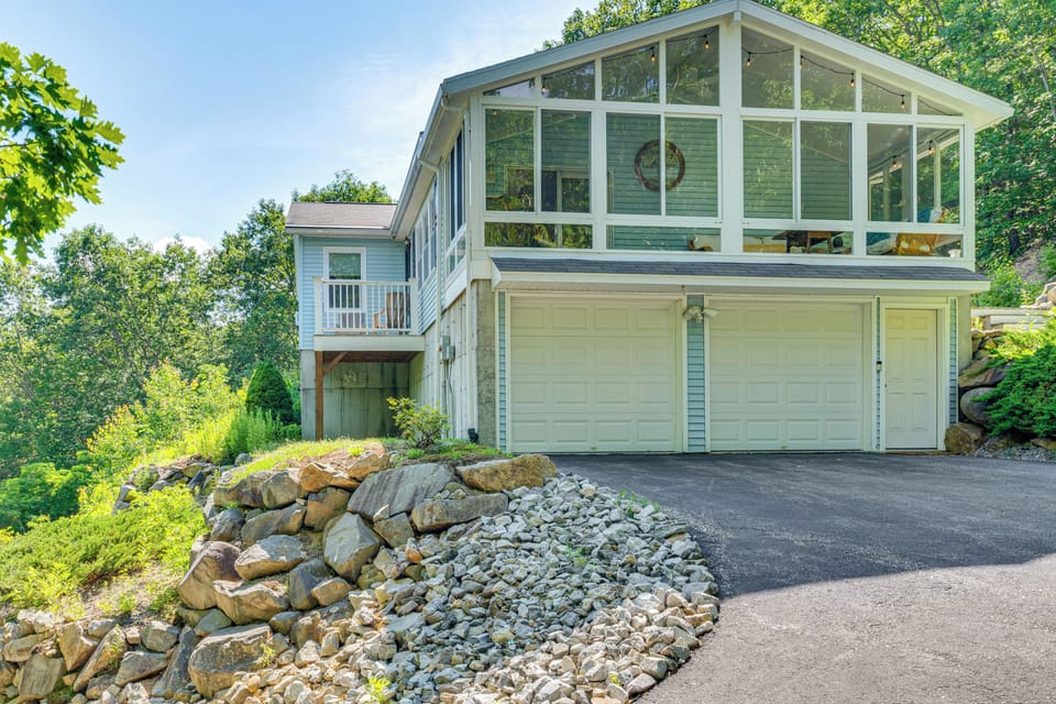 Gilford Vacation Rental | 4BR | 2BA | Stairs Required | 2,437 Sq Ft