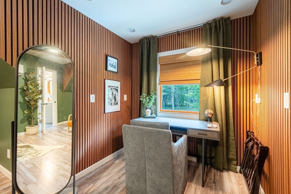 Remote-work-ready with a peaceful forest view