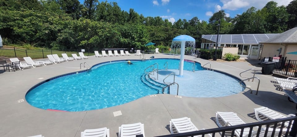 Kids love the splash pad and pool