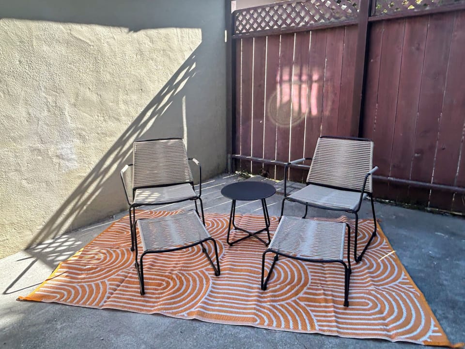 Yard off living room