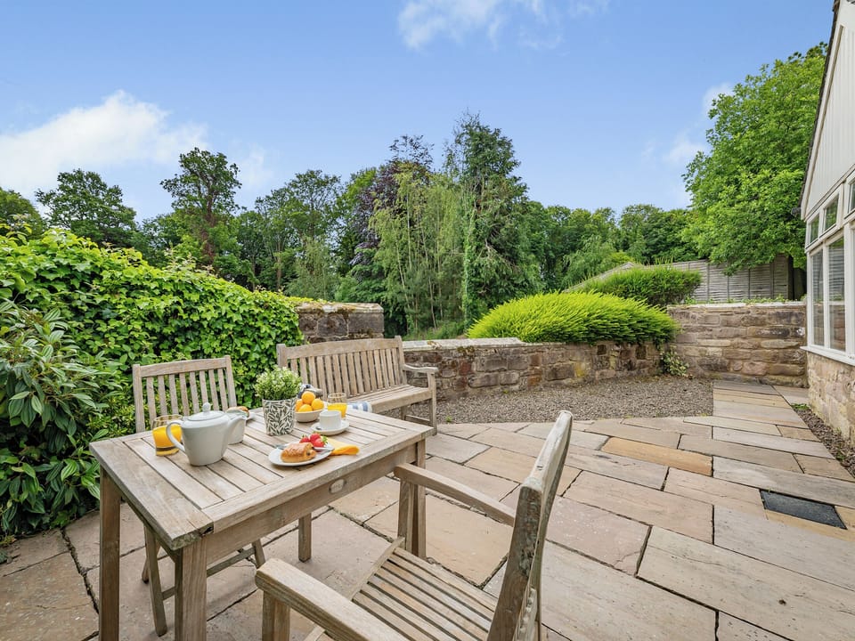 Sitting-out-area | Fox Cover - Doxford Cottages, Doxford, near Embleton