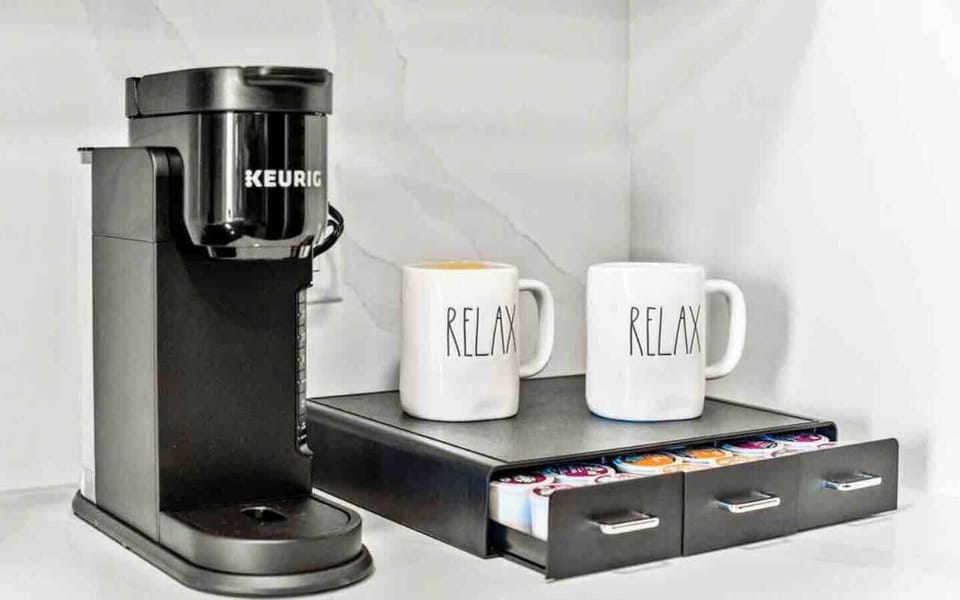 Enjoy a cup of coffee or tea each morning if you so desire!