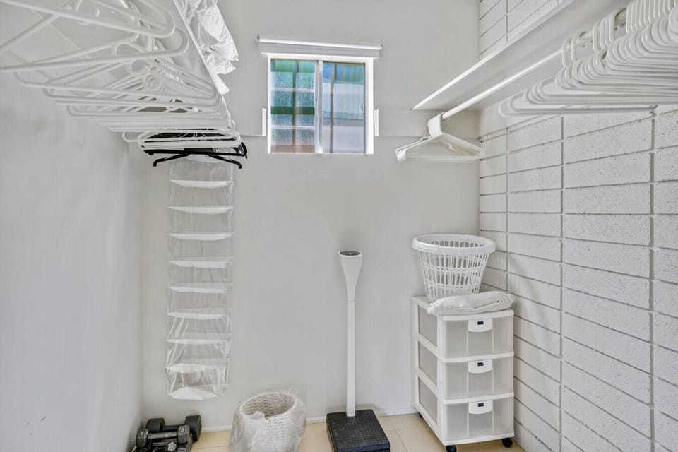 Stay organized with convenient hangers and open hanging space for your outfits.
