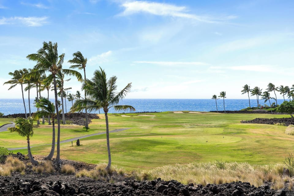 Ocean and golf course views