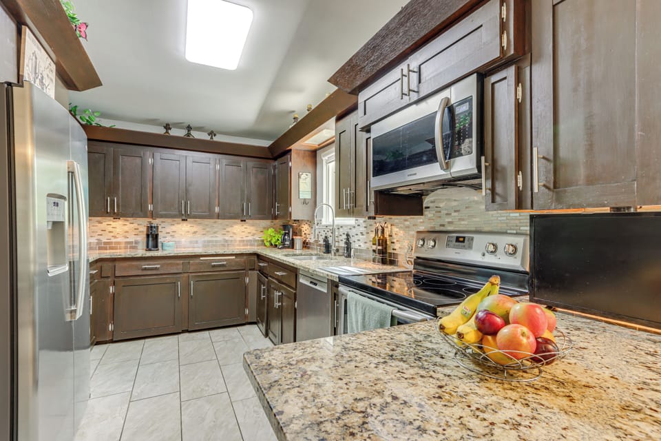 Kitchen | In-Unit Laundry | Central Heating & A/C