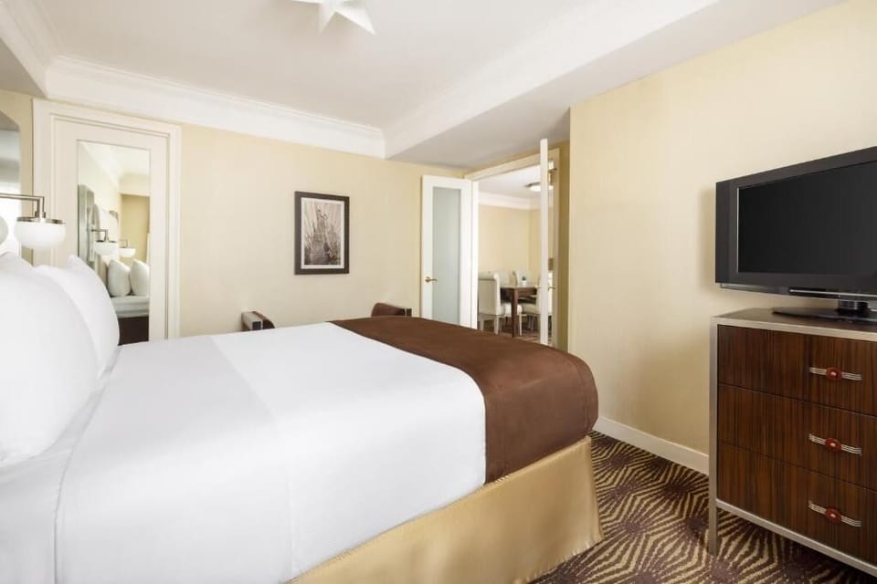 Settle in comfortably with easy flow to the suite living area.