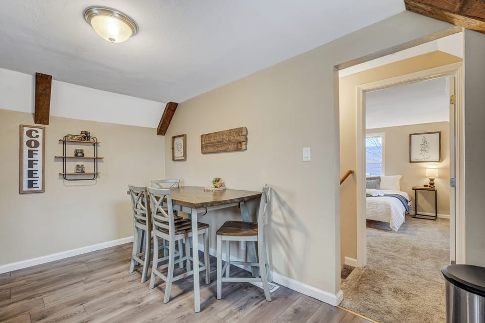 Dining area by the stair landing, upstairs