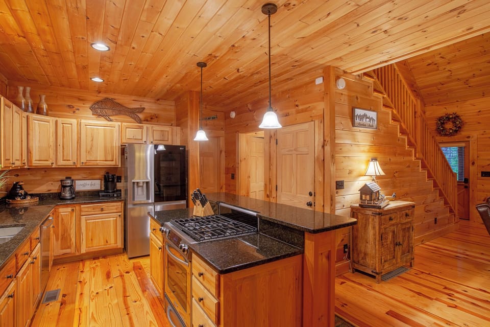 Alternate View of Kitchen with Stainless Appliances