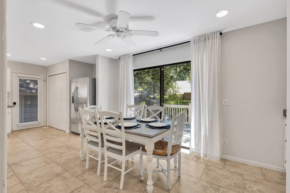 Dining table with seating for 6