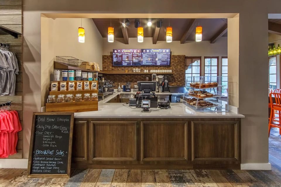 Start your morning with fresh coffee and grab-and-go treats.