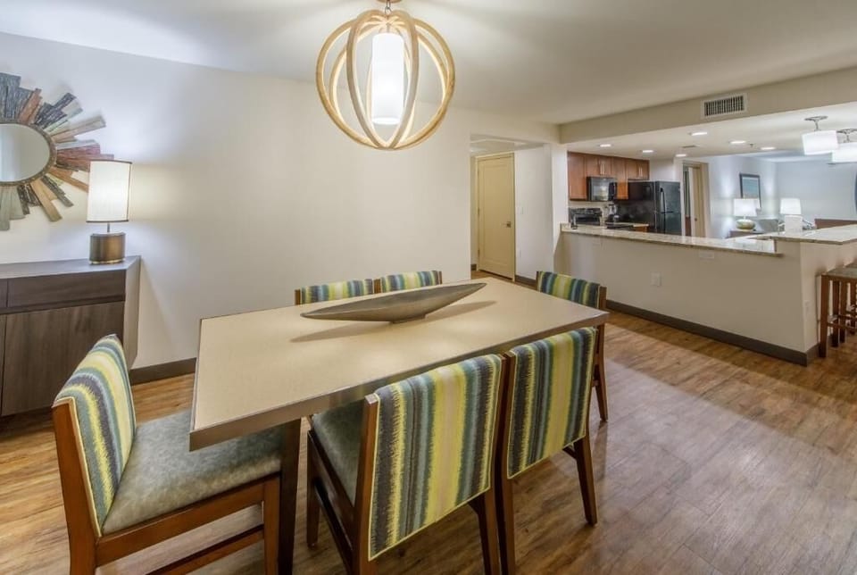 Gather for easy meals around the stylish dining table.