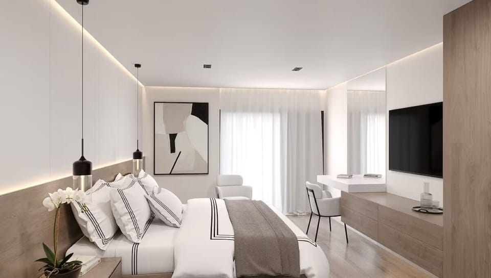 Settle into a serene bedroom designed for effortless rest.