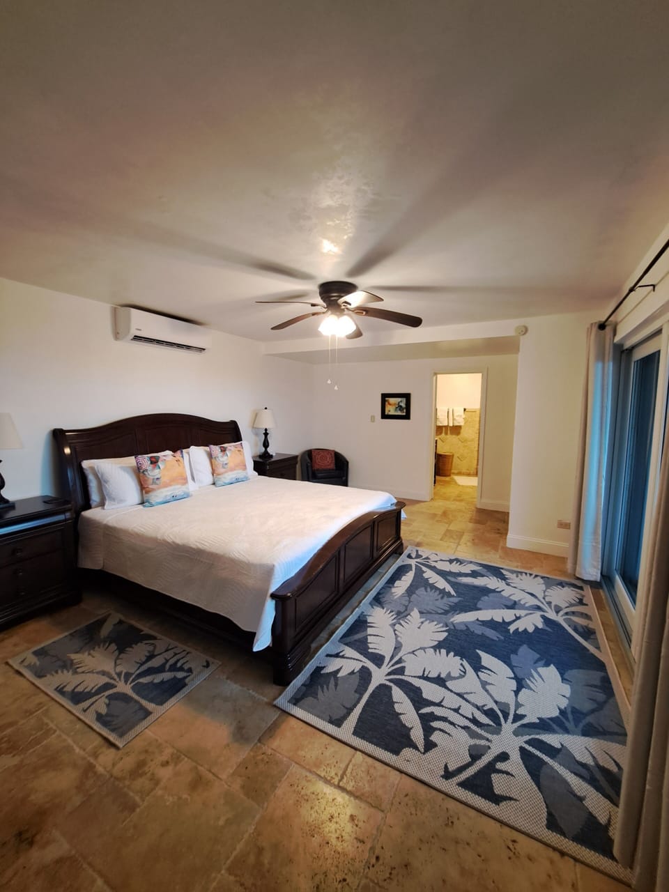 Bedroom 4, lower level, totally private and quiet, includes a private deck