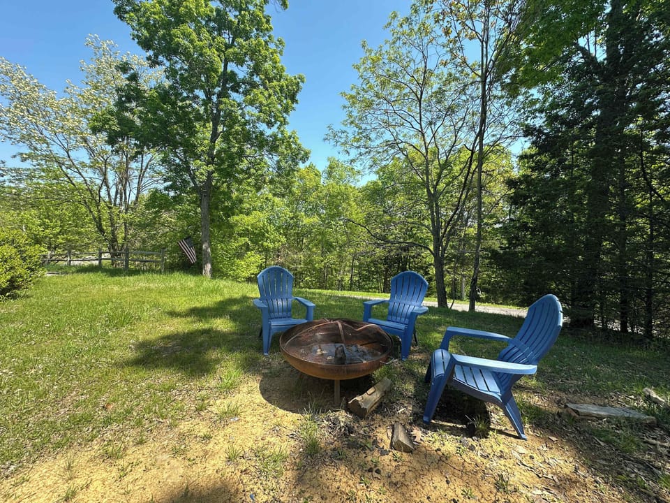 Stay warm by the fire pit 