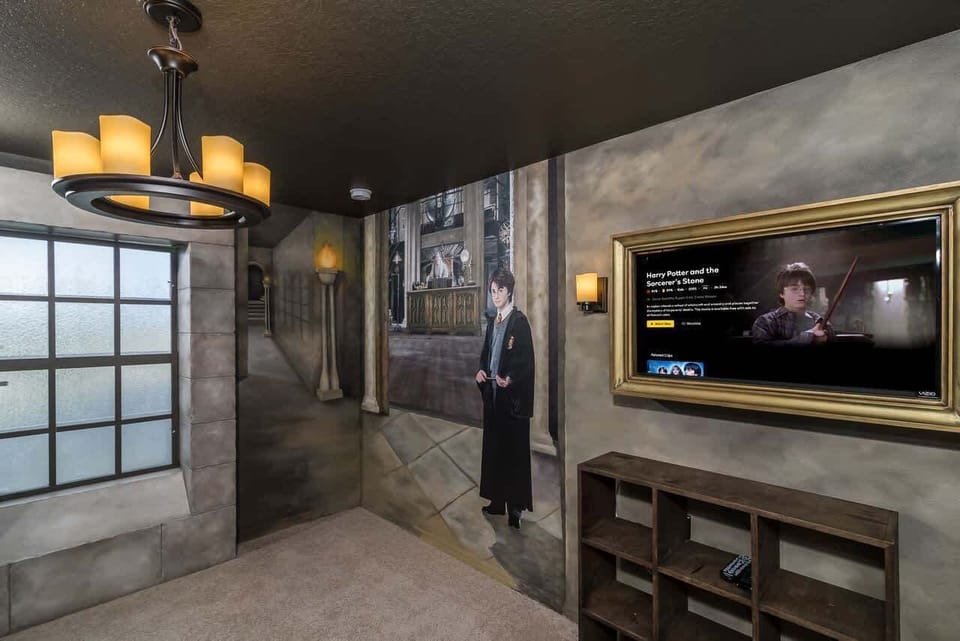 Bedroom 4 Harry Potter themed with Twin/Twin bunk bed + Twin trundle, and TV (2nd floor)