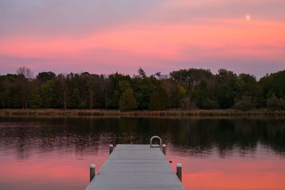 Sunset glow on South Bar Lake